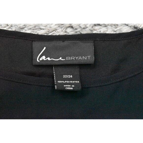 Lane Bryant Purple Crew Neck Blouse Plus Size 22/24 Polyester Short Sleeve - Picture 8 of 9